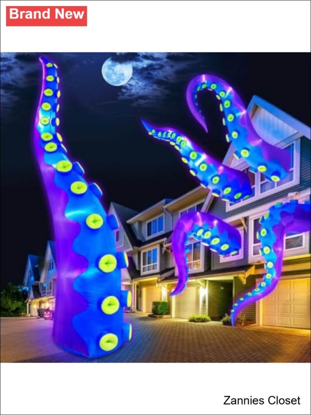 👻 14FT Halloween Inflatables Octopus Tentacles LED Outdoor Yard Decor